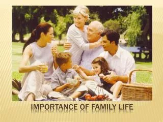 Importance of family life