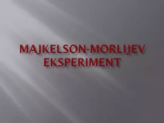 majkelson morlijev eksperiment