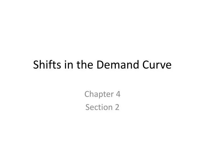 shifts in the demand curve