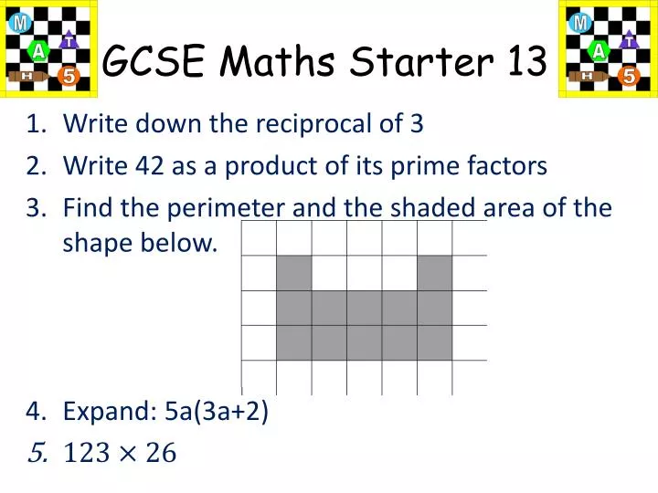 gcse maths starter 13
