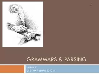 Grammars &amp; Parsing