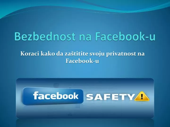 bezbednost na facebook u