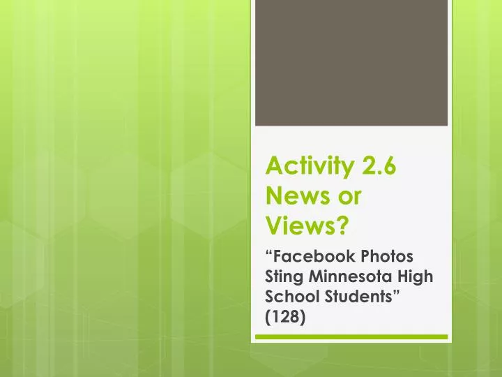 activity 2 6 news or views