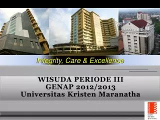 WISUDA PERIODE III GENAP 2012/2013 Universitas Kristen Maranatha