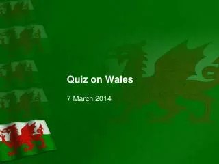 Quiz on Wales