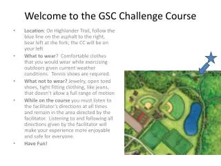 Welcome to the GSC Challenge Course