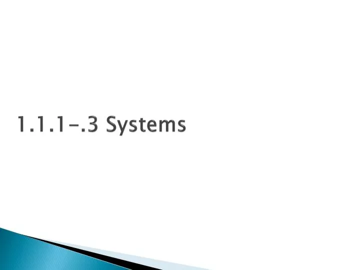 1 1 1 3 systems