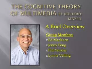 The Cognitive Theory of Multimedia by Richard Mayer