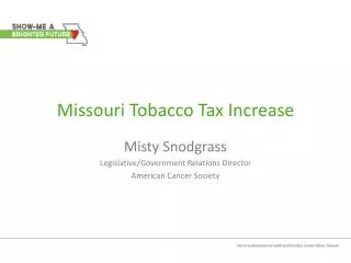 Missouri Tobacco Tax Increase