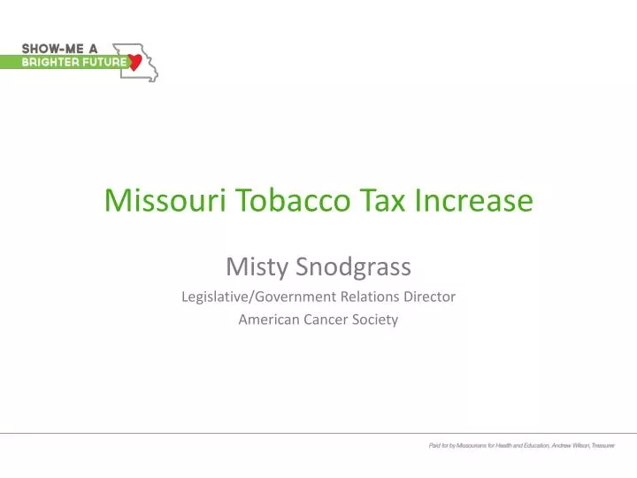 missouri tobacco tax increase