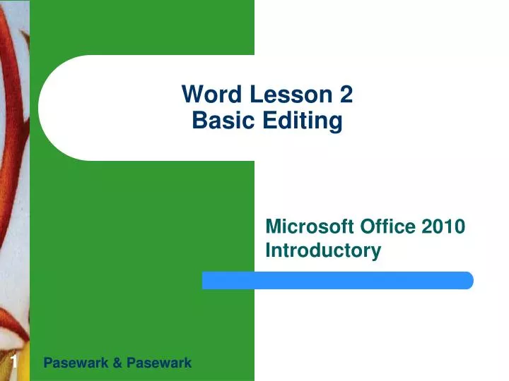 word lesson 2 basic editing