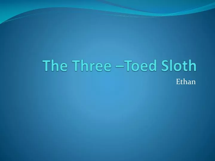 the three toed sloth