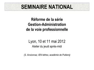 seminaire national