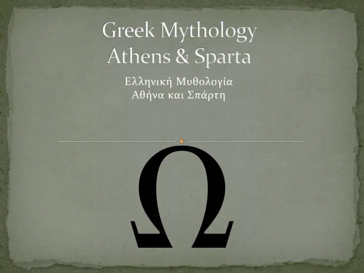 greek mythology athens sparta