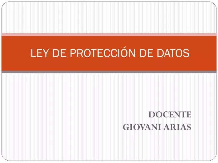 ley de protecci n de datos