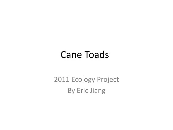 cane toads
