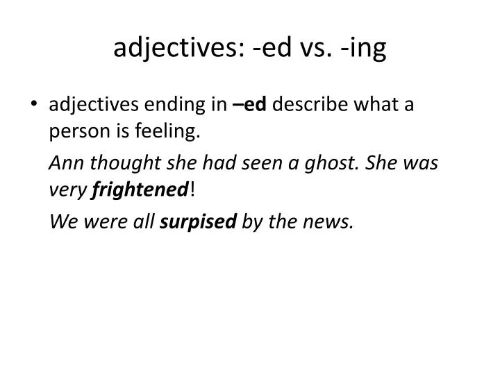 adjectives ed vs ing