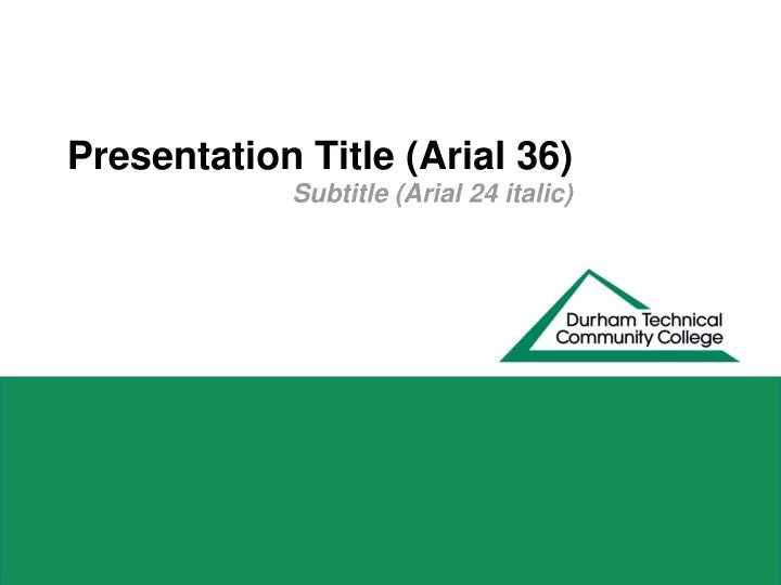 presentation title arial 36