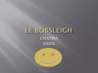 le bobsleigh