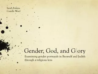 Gender, God, and G l ory