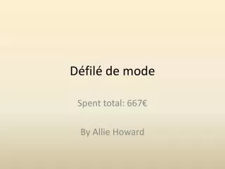 d fil de mode