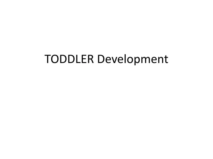 toddler development