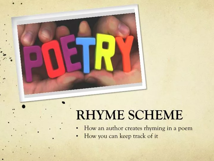 rhyme scheme