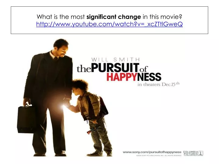 what is the most significant change in this movie http www youtube com watch v xczttlgweq