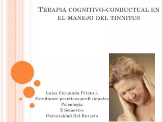Terapia cognitivo-conductual en el manejo del tinnitus