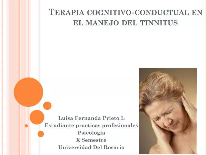 terapia cognitivo conductual en el manejo del tinnitus
