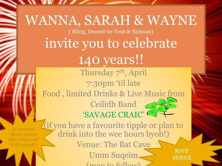 wanna sarah wayne bling decent in tent batman invite you to celebrate 140 years