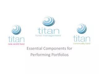 Essential Components for Performing Portfolios