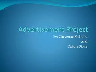 Advertisement Project