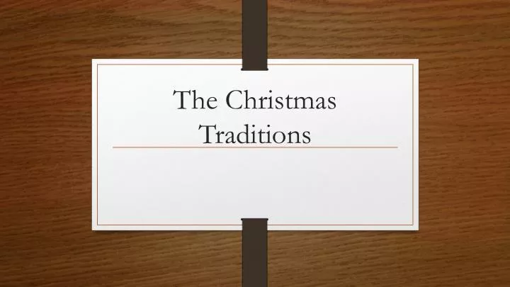 the christmas traditions