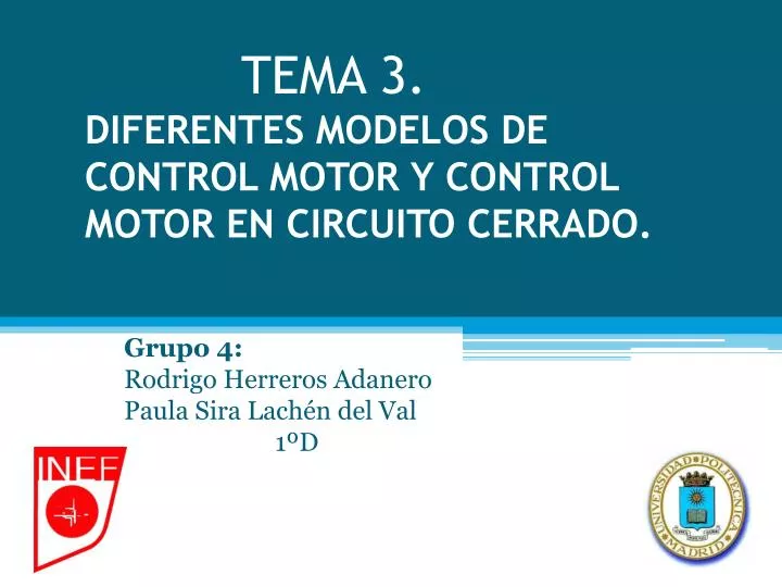 tema 3 diferentes modelos de control motor y control motor en circuito cerrado