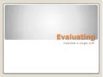 Evaluating - slide 1
