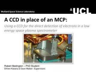 A CCD in place of an MCP: