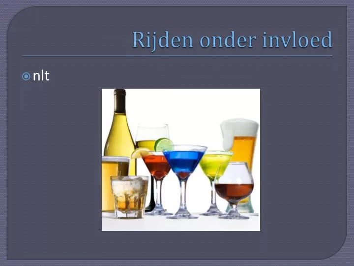 rijden onder invloed