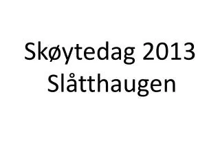 sk ytedag 2013 sl tthaugen