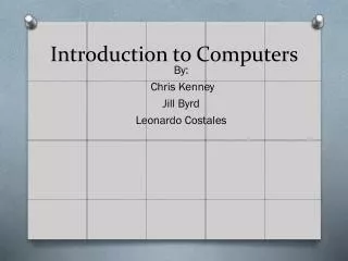 Introduction to Computers