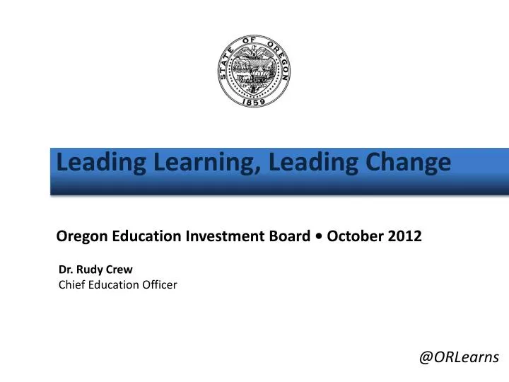 leading learning leading change