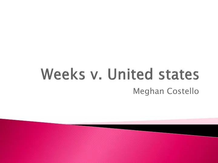 weeks v united states