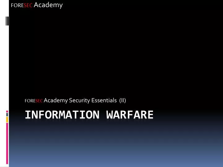 fore sec academy security essentials ii