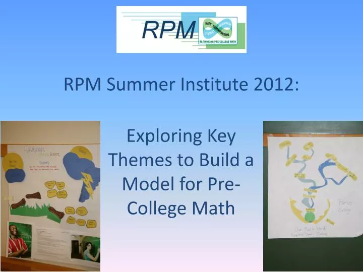 rpm summer institute 2012