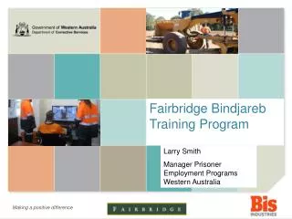 fairbridge bindjareb training program
