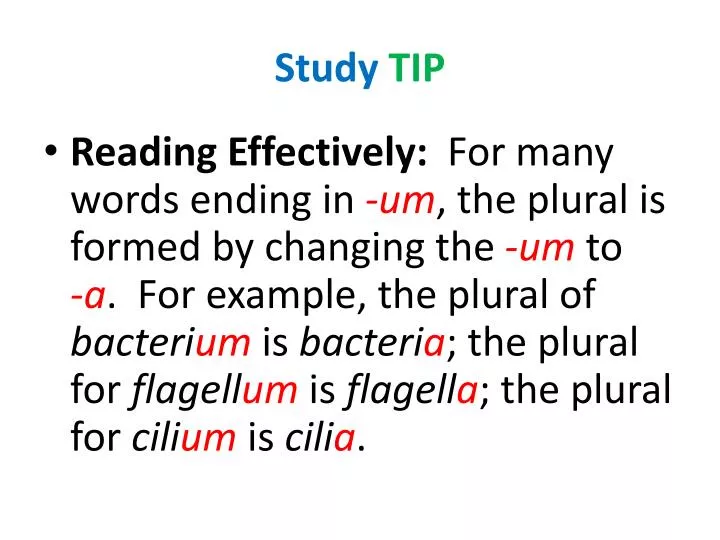 study tip