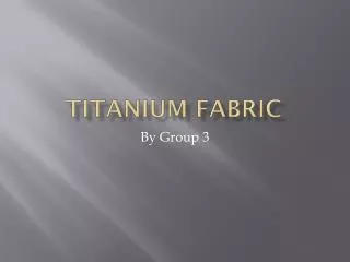 Titanium Fabric