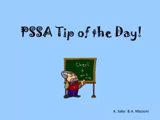 pssa tip of the day