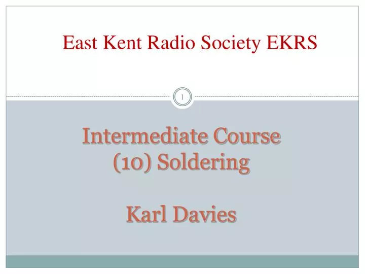 intermediate course 10 soldering karl davies