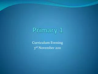 Primary 1
